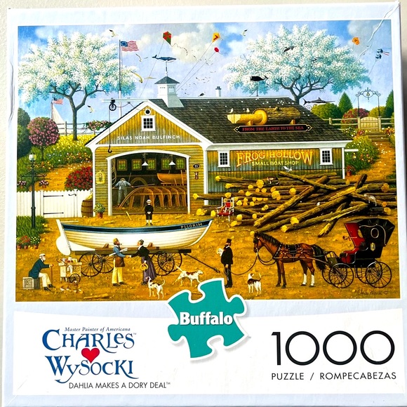 🧩 Charles WySocki “Dahlia Makes A Dory Deal” 1000 Piece Puzzle 🧩 - Picture 1 of 6